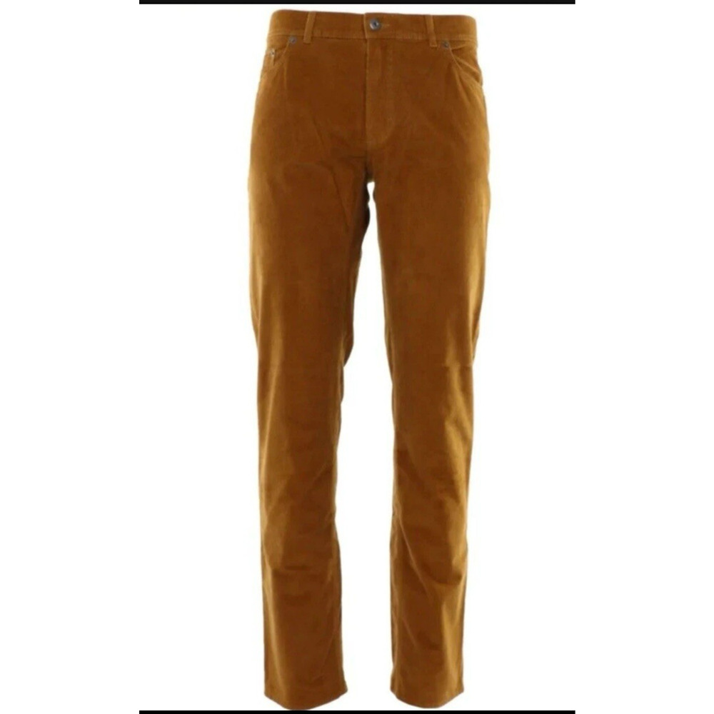 Brax Corduroy Pants Cooper Fancy 5 Pocket Brown 34x28‎